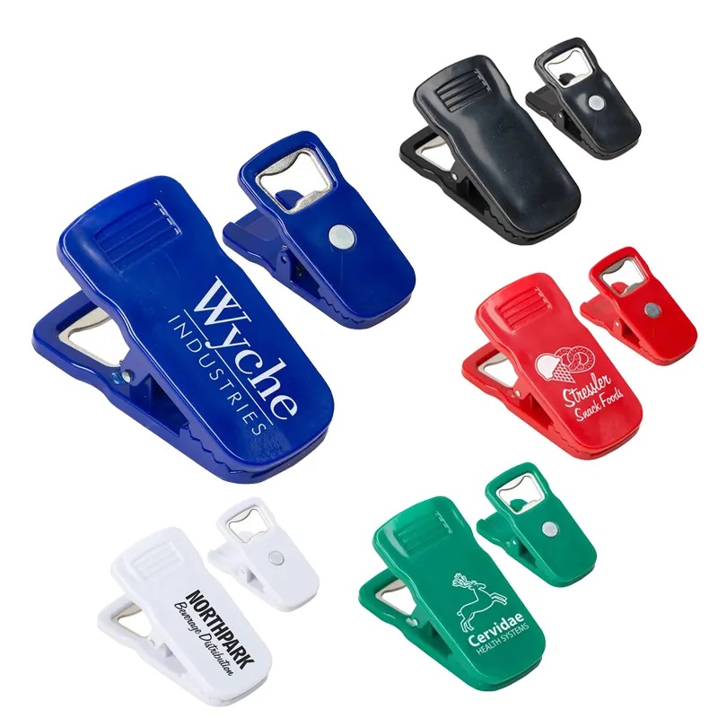 Teeth shape magnetic clip with beer bottle opener